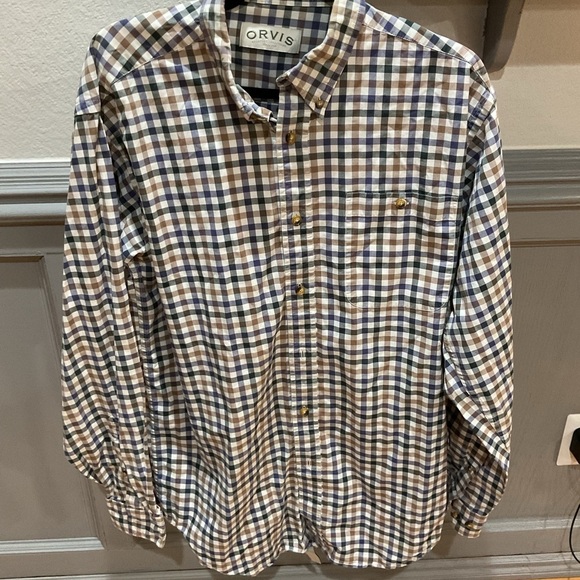 Orvis Other - Orvis Men's Checkered Shirt - Blue and Brown